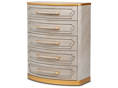 Michael Amini St. Charles Gray Poplar Wood Accent Chest