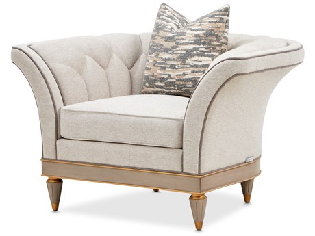 Michael Amini St. Charles Gray Accent Chair