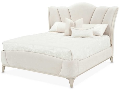 Michael Amini La Marisia Champagne Poplar Wood Upholstered Queen Platform Bed