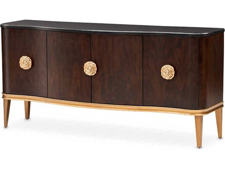 Michael Amini Camellia Field Pecan 72" Poplar Wood Warm Sideboard