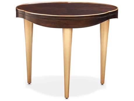 Michael Amini Camellia Field Pecan Wood Warm End Table