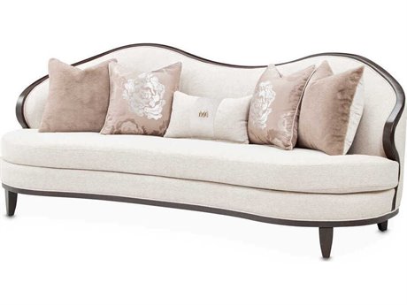 Michael Amini Camellia Field Pecan Warm White Upholstered Sofa