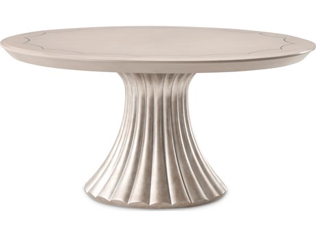 Michael Amini Fantosini Round Wood Silver Mist Dining Table