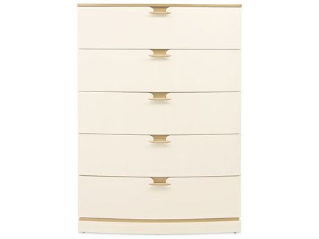 Michael Amini La Terrazza Creamy Pearl Beige Poplar Wood Accent Chest