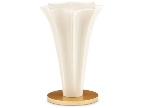 Michael Amini La Terrazza Octagon Wood Silver Mist End Table