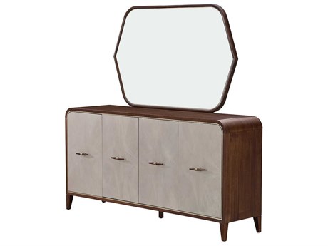 Michael Amini Houston 72" Birch Wood Sideboard with Mirror