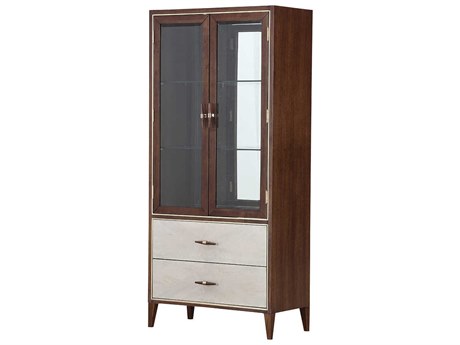 Michael Amini Houston Birch Wood Display Cabinet