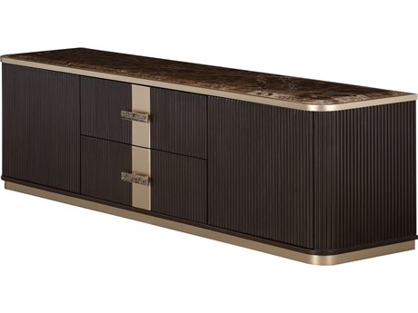 Michael Amini West Kensington 80" Rubberwood Espresso Media Console
