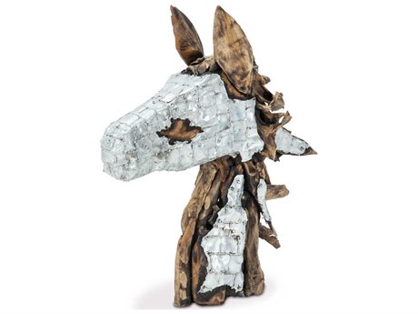 Michael Amini Discoveries Accents Artifacts Horse Head Sculpture
