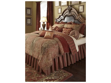 Michael Amini Bedding Woodside Park 13-Piece King Comforter Set - Spice