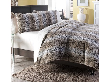 Michael Amini Bedding Kasbah 3-Piece Brown Queen Duvet Set