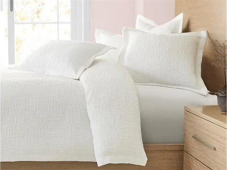 Michael Amini Bedding Hillton 5-Piece Queen Duvet Set - White