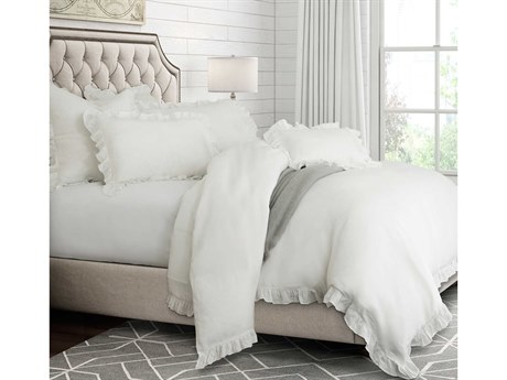 Michael Amini Cherry Hill White Six-Piece Queen Duvet Set
