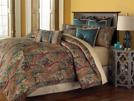 Michael Amini Bedding Seville 9-Piece Queen Comforter Set - Honey