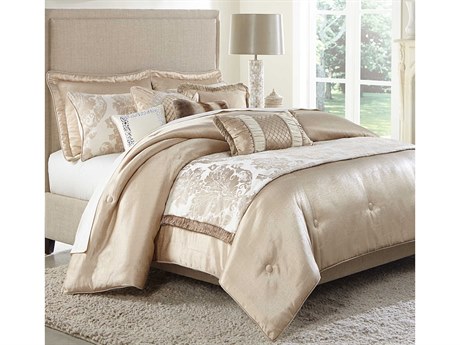 Michael Amini Palermo Sand Nine-Piece Queen Comforter Size