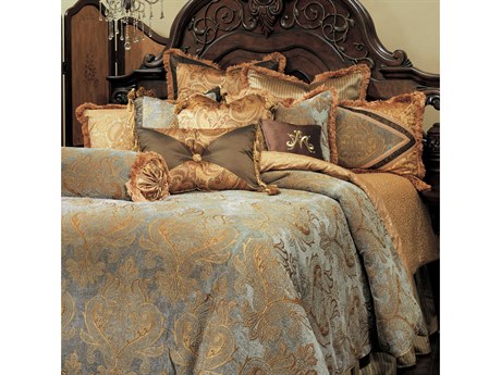 Luxecor Elizabeth Aqua 12-Piece Queen Comforter Set