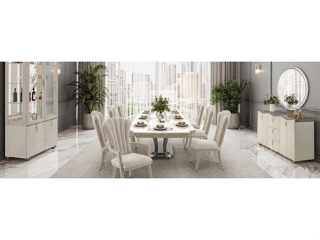 Michael Amini Fantosini Poplar Wood Dining Room Set