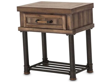 Michael Amini Crossings Rectangular Wood End Table