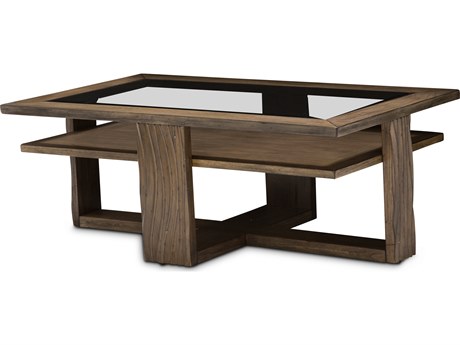 Michael Amini Del Mar Sound Rectangular Glass Coffee Table