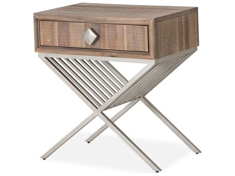 Michael Amini Hudson Ferry Rectangular Wood End Table