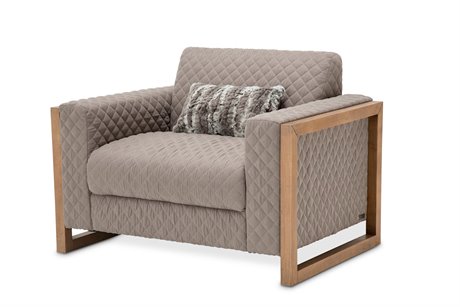 Michael Amini Hudson Ferry Gray Chair and a Half