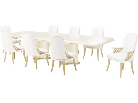 Michael Amini La Terrazza Poplar Wood Dining Room Set