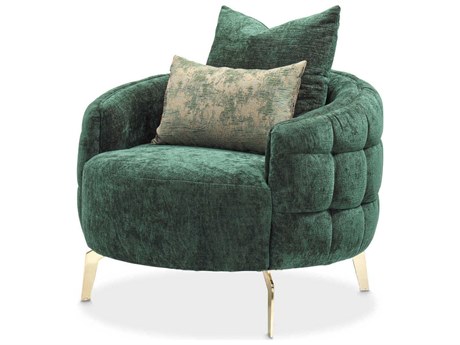 Michael Amini Celine Green Fabric Accent Chair