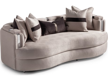 Michael Amini Carmela Silver Upholstered Sofa