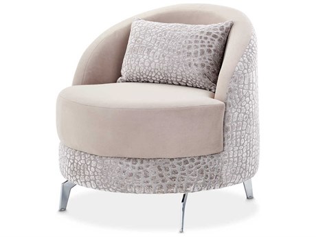 Michael Amini Dion Beige Velvet Accent Chair