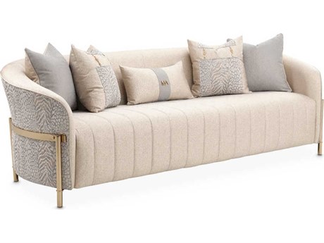 Michael Amini Lisbon - Opal Beige Upholstered Sofa