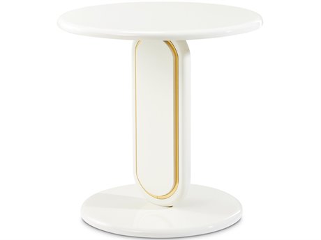 Michael Amini Sassani Round Wood End Table