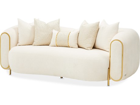 Michael Amini Sassani Gold Upholstered Loveseat