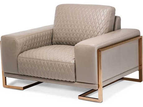 Michael Amini Mia Bella Brown Leather Chair and a Half