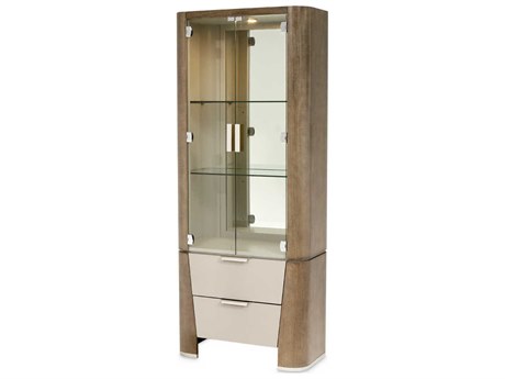Michael Amini Roxbury Park Solid Wood Slate Display Cabinet