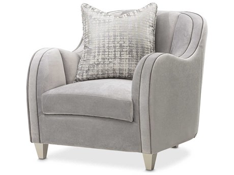 Michael Amini Roxbury Park Gray Velvet Accent Chair