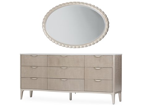 Michael Amini Malibu Crest Beige Birch Wood Dresser