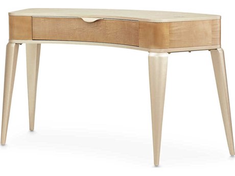 Michael Amini Malibu Crest Blush Birch Wood Vanity Table