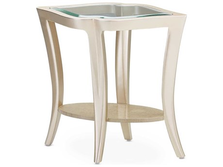 Michael Amini Malibu Crest Glass Chardonnay End Table