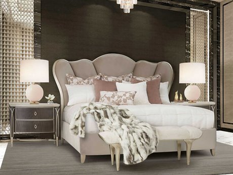 Michael Amini Villa Cherie Hazelnut Bedroom Set