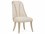 Michael Amini Villa Cherie Hazelnut Birch Wood Beige Velvet Upholstered Side Dining Chair  AICN9008003410