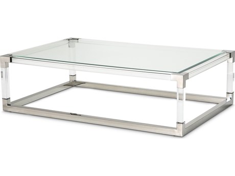 Michael Amini State St. Rectangular Glass Coffee Table