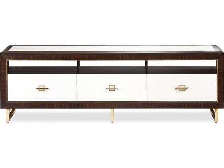 Michael Amini Belmont Place 82" Poplar Wood Espresso Media Console