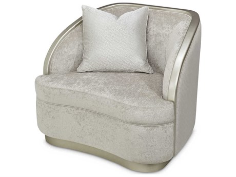 Michael Amini Lanna Gray Fabric Accent Chair
