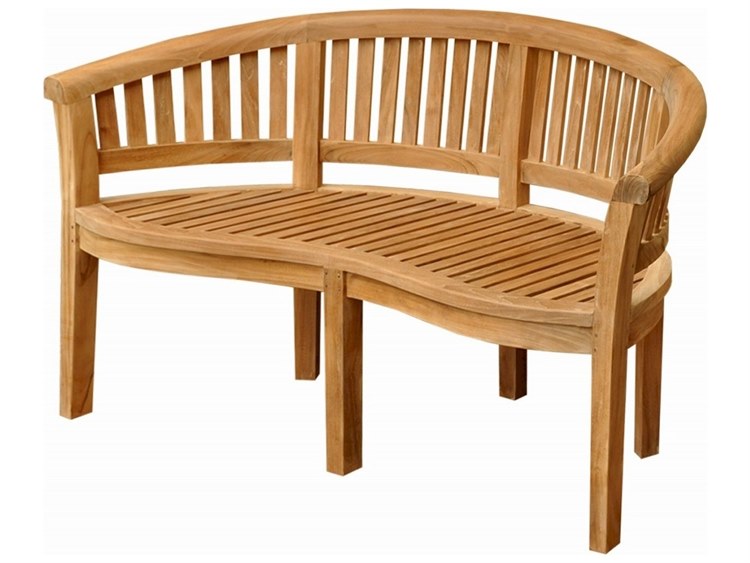 Anderson Teak Curve 3 Seater Bench Extra Thick Wood