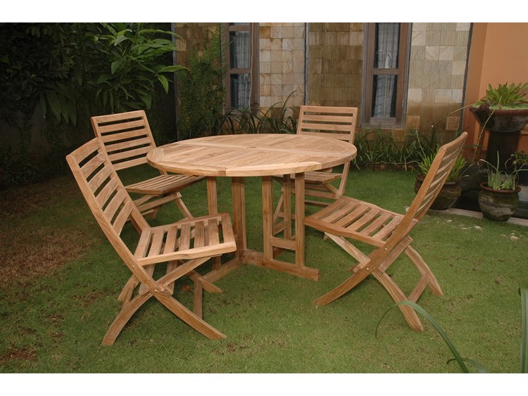 Anderson Teak Andrew Butterfly Folding 5-Piece Dining Set