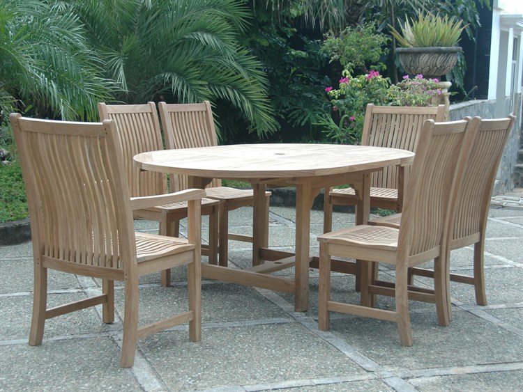 Anderson Teak Bahama Chicago 7-Piece Dining Chair C