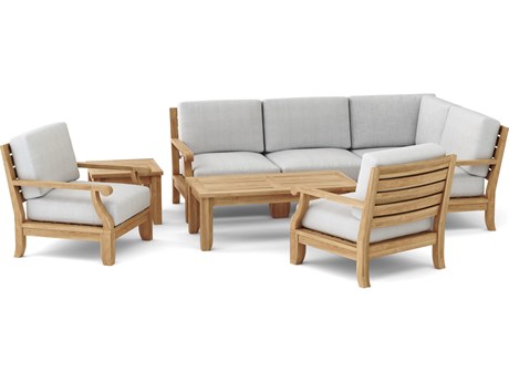 Anderson Teak Riviera Luxe 7-Piece Modular Set With Rectangular Table A