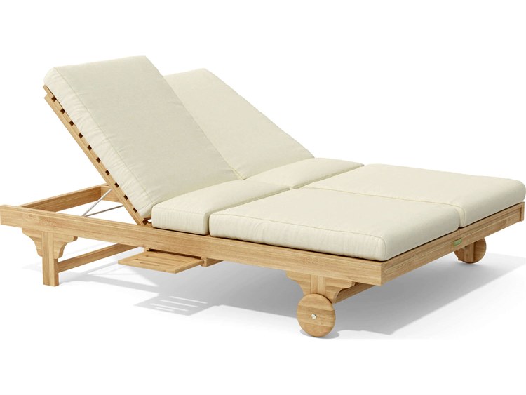 Teak patio chaise lounge chairs