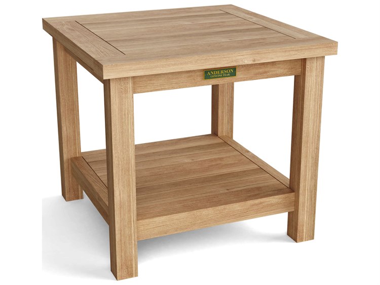 Anderson Teak 22'' Square 2-Tier Side Table