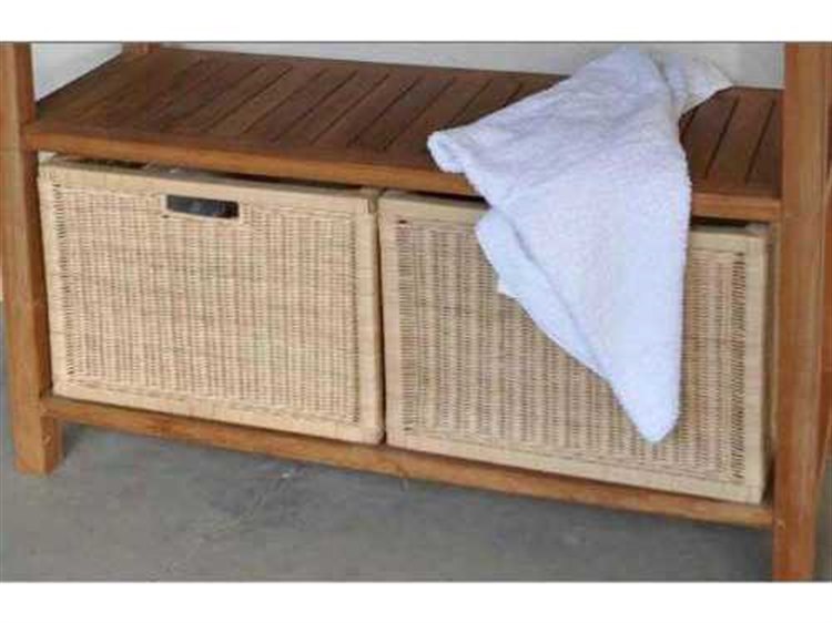 Anderson Teak Wicker Basket For Towel Console Tb-4720 (1 Pair)